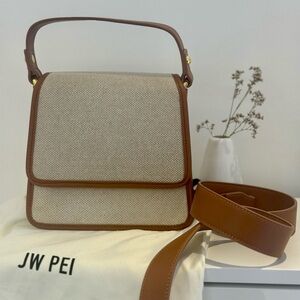 JW PEI Tan and Cream Satchel